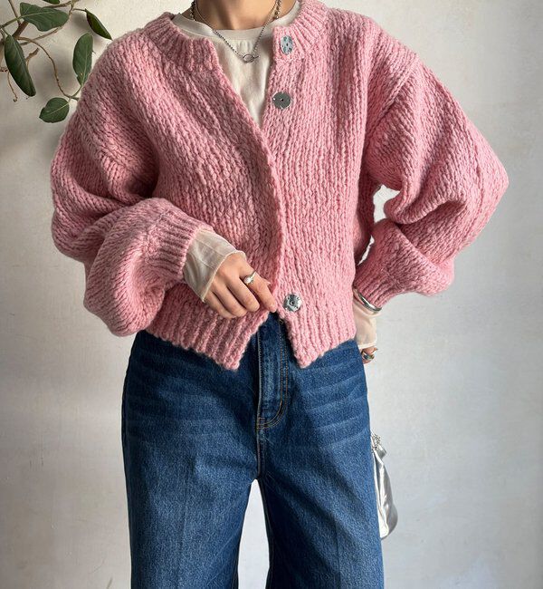  「ローゲージニットカーディガン」|カーディガン|