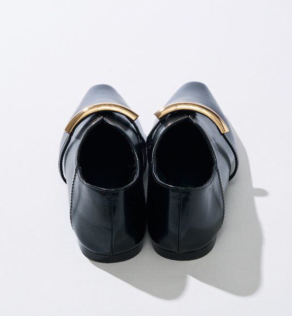  「【洗練された雰囲気に】ゴールドモチーフフラットシューズ」|その他|