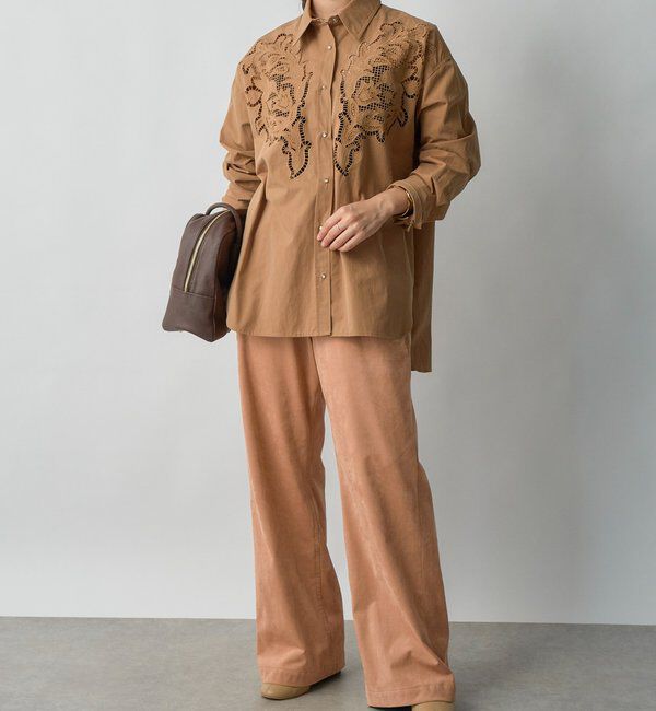  「【大人のこなれ感】カットワークオーバーシャツ」|シャツ・ブラウス|