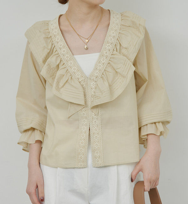  「レースフリルブラウス」|シャツ・ブラウス|