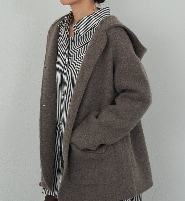  「【HERITANOVUM】ニットフーディコート」|その他|