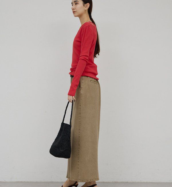  「【前後2WAY】ハイツイストリブロンTee」|Tシャツ・カットソー|