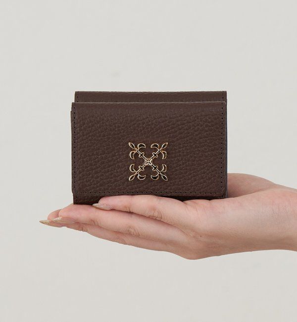  「モノグラムプレート三つ折りウォレット」|財布|