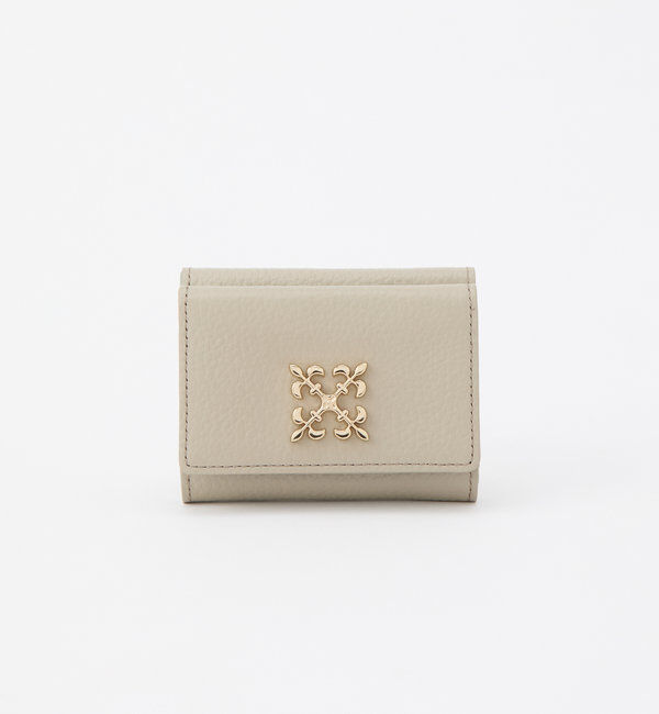  「モノグラムプレート三つ折りウォレット」|財布|