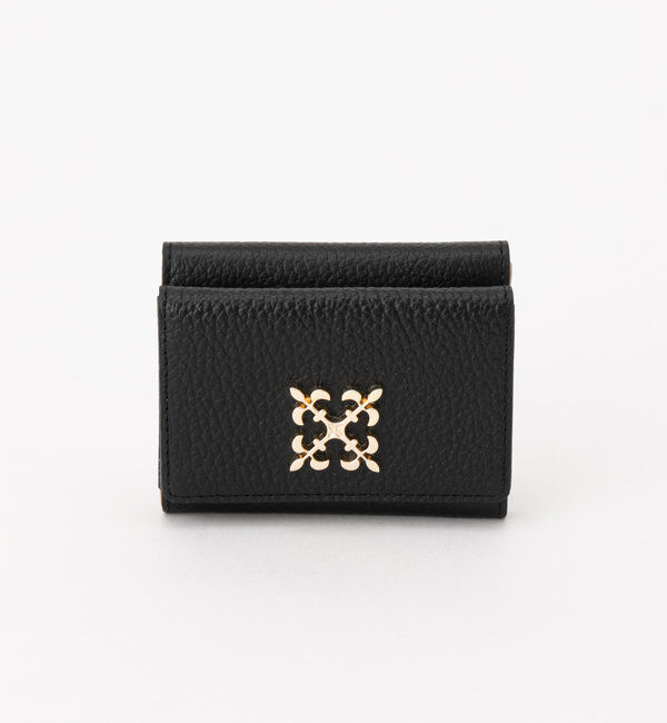  「モノグラムプレート三つ折りウォレット」|財布|