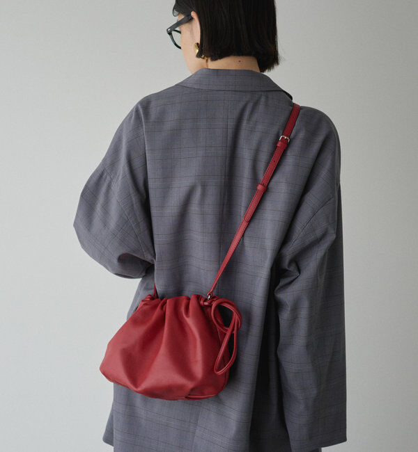  「レザー巾着4WAYショルダーバッグ」|ショルダー・メッセンジャー|