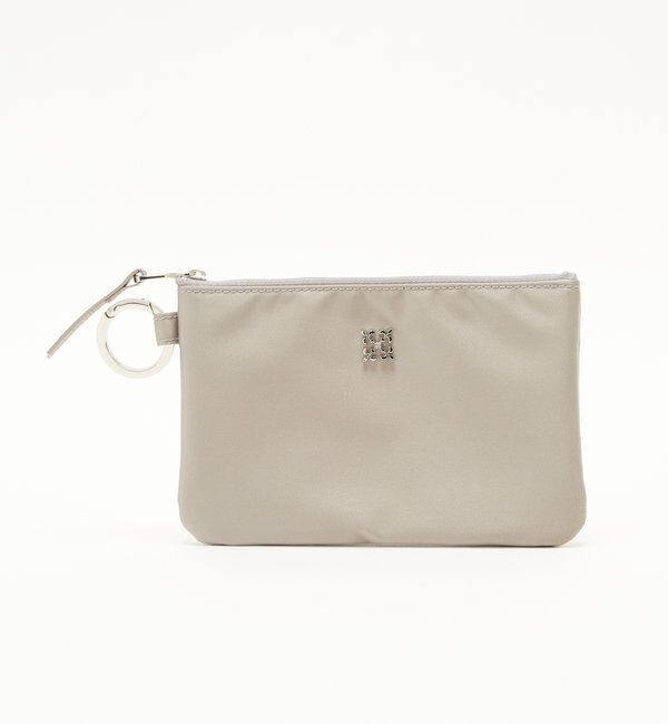  「クラウズナイロンスクエアフラットポーチ」|その他|ライトグレー