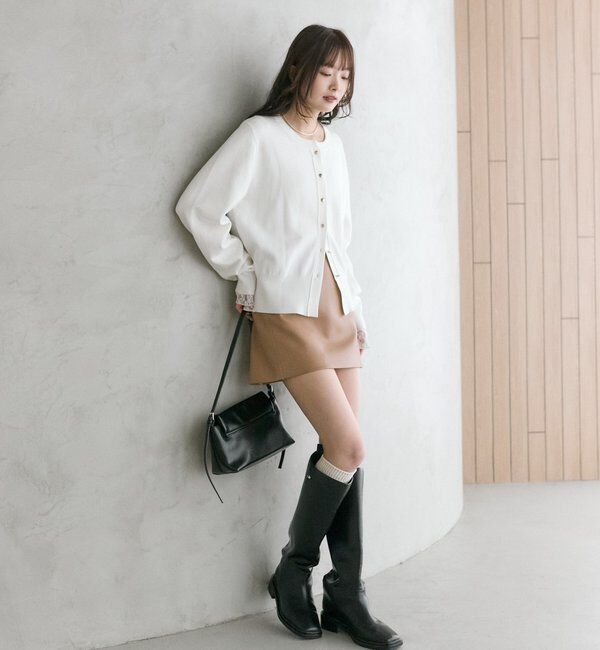  「フェイクレザーミニスカート」|スカート|