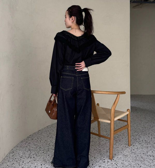  「【@lily.s_y企画】Vフリルシェイプブラウス」|シャツ・ブラウス|