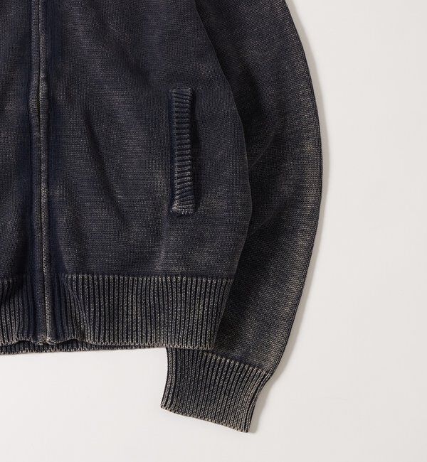  「KOOKYNピグメント加工ジップニットパーカー」|パーカー|