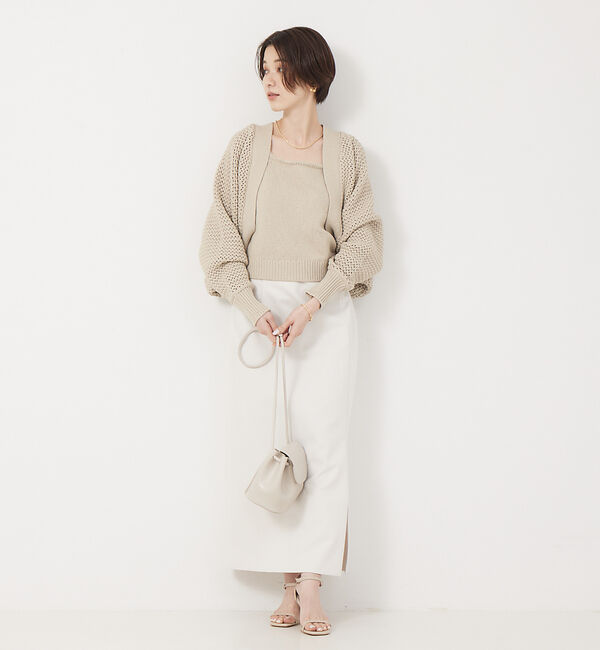 Rouge vif「ストレッチリリヤーンニットボレロ」|カーディガン|