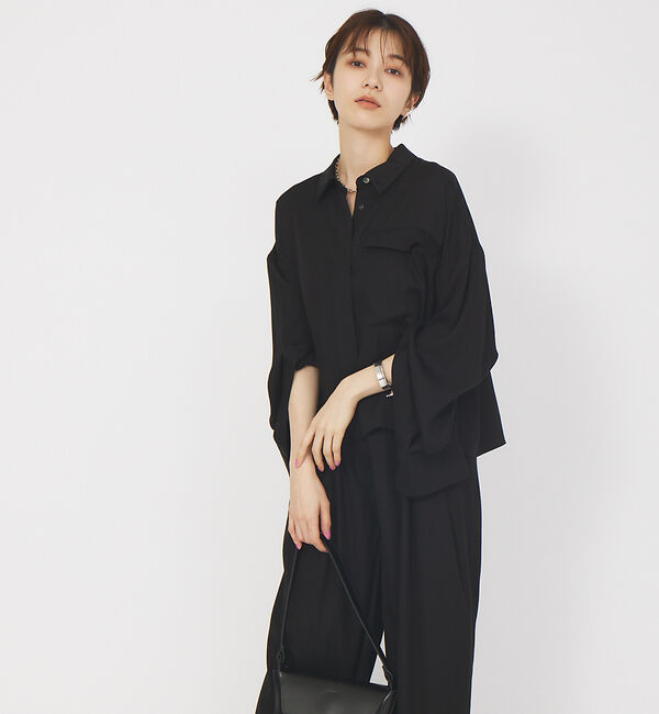 Rouge vif「【セットアップ対応】スリーブスリットシャツ」|シャツ・ブラウス|