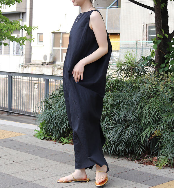 Rouge vif「麻混ノースリーブタックワンピース」|ワンピース|