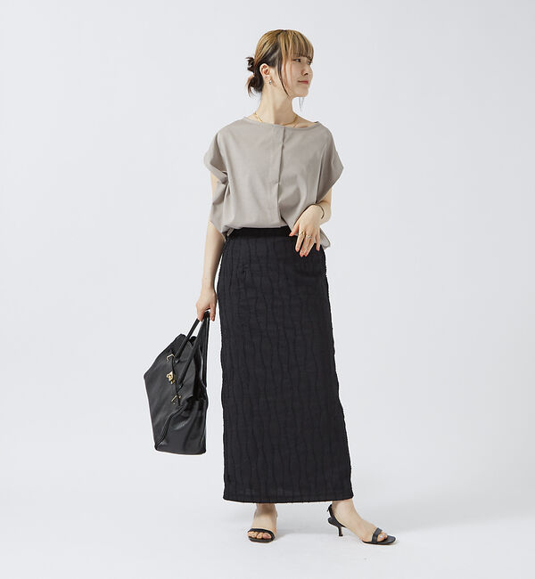 Rouge vif「カットジャガードタイトスリットスカート」|スカート|