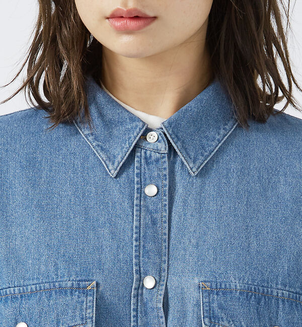 Rouge vif「＜追加2＞【SOMETHING/サムシング】BIGフィット デニムシャツ / イ」|シャツ・ブラウス|