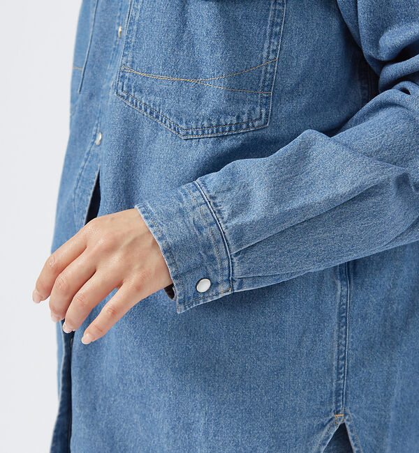 Rouge vif「＜追加2＞【SOMETHING/サムシング】BIGフィット デニムシャツ / イ」|シャツ・ブラウス|