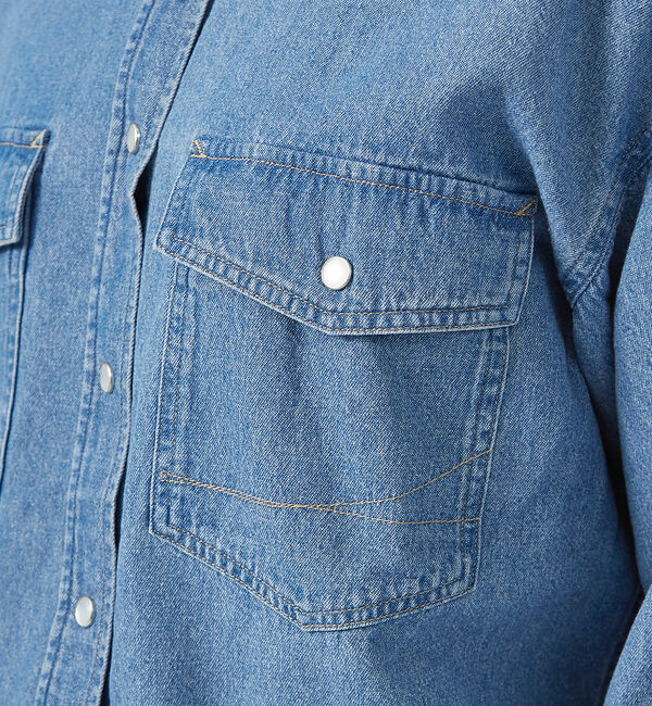 Rouge vif「＜追加2＞【SOMETHING/サムシング】BIGフィット デニムシャツ / イ」|シャツ・ブラウス|