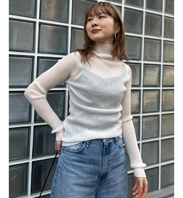 Rouge vif「シアーリブニットタートル」|ニット・セーター|