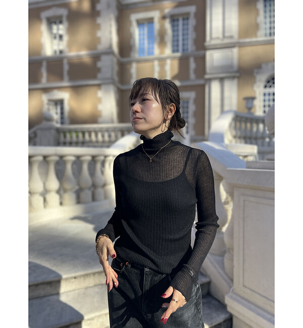 Rouge vif「シアーリブニットタートル」|ニット・セーター|