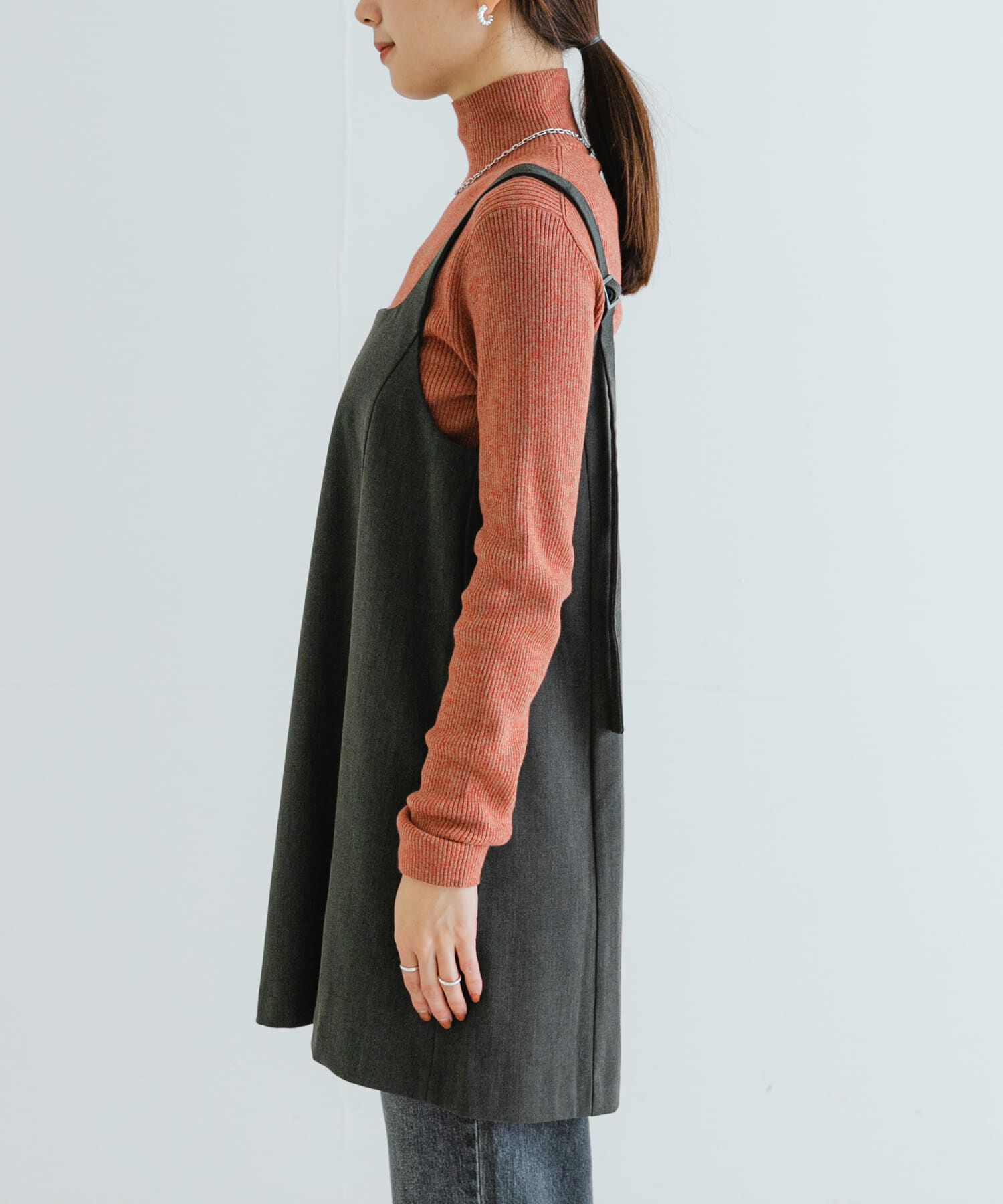 URBAN RESEARCH「スクエアネックミニジャンパーワンピース」|ワンピース|