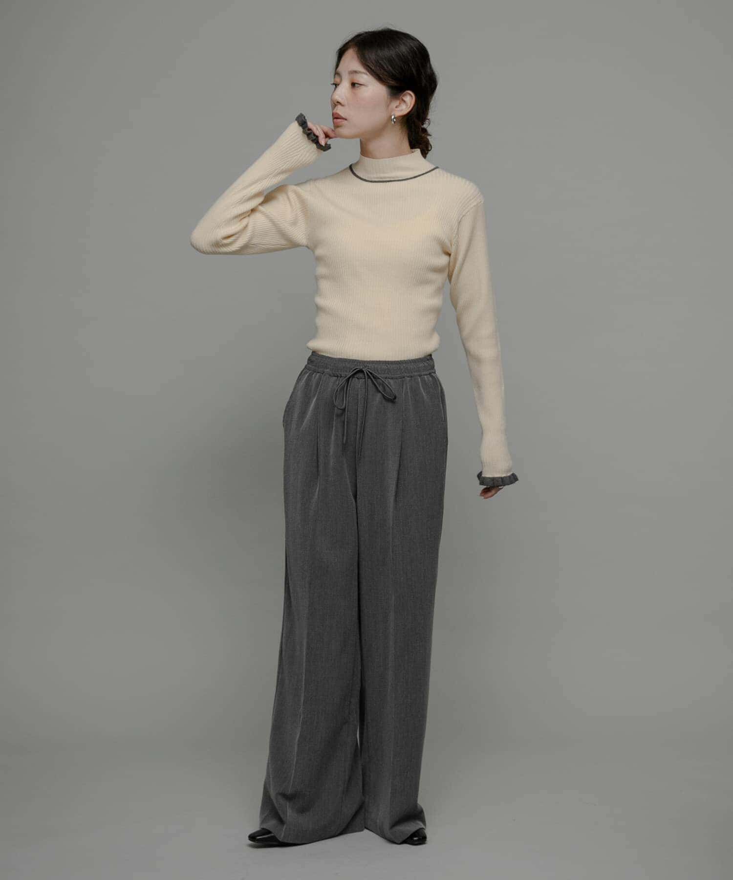 Sonny Label 「袖口フリルハイネックプルオーバー」|ニット・セーター|