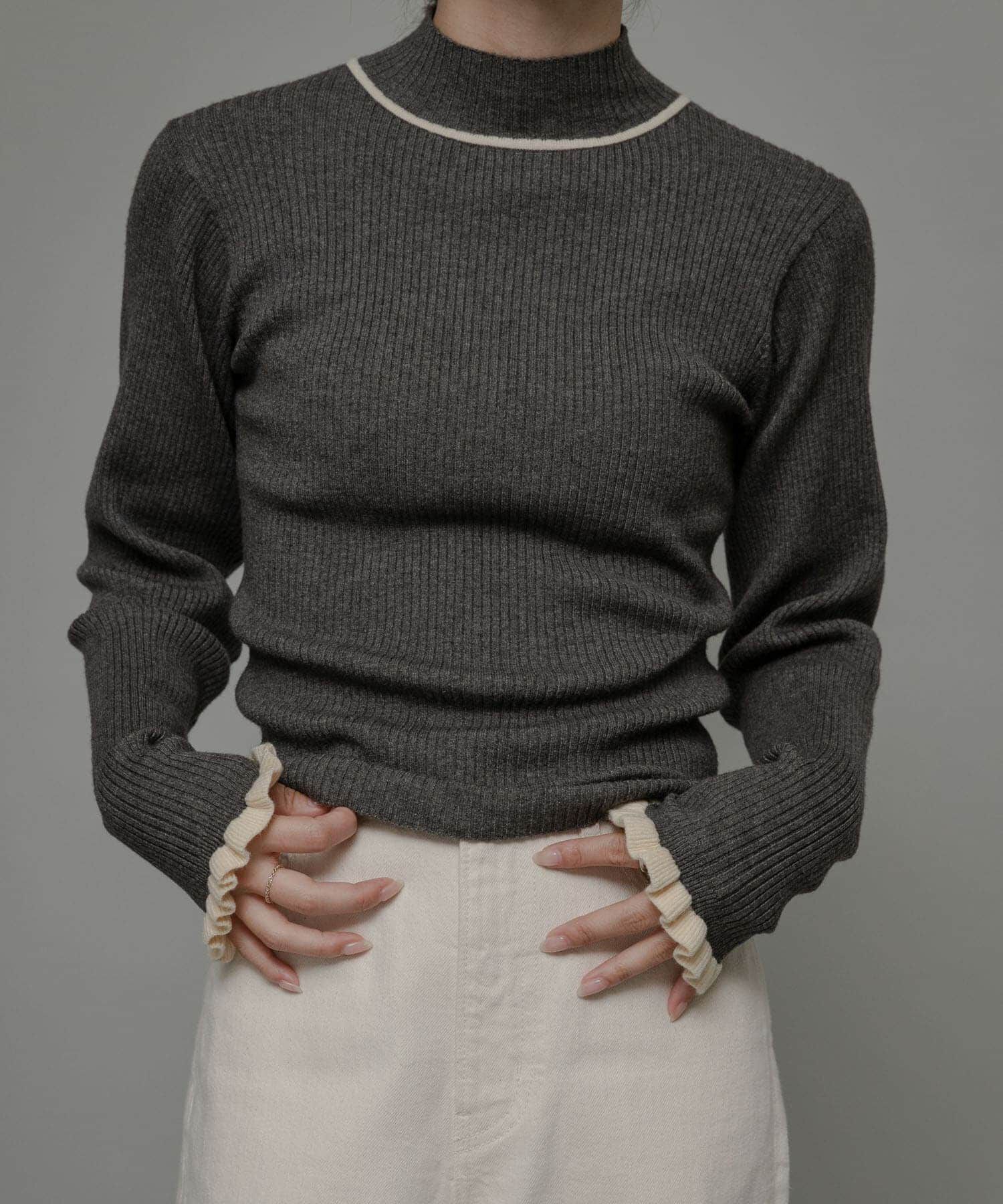 Sonny Label 「袖口フリルハイネックプルオーバー」|ニット・セーター|