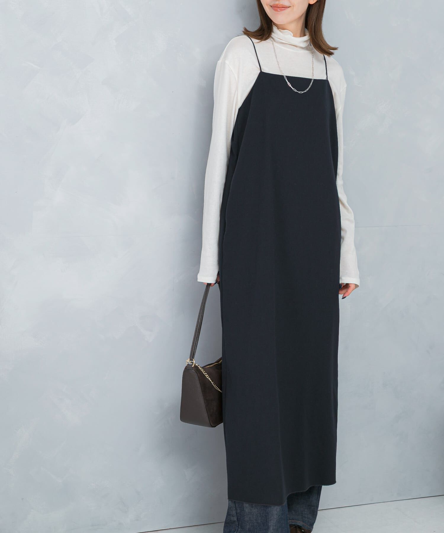 URBAN RESEARCH ROSSO「イージケアウーステッドキャミワンピース」|ワンピース|ネイビー