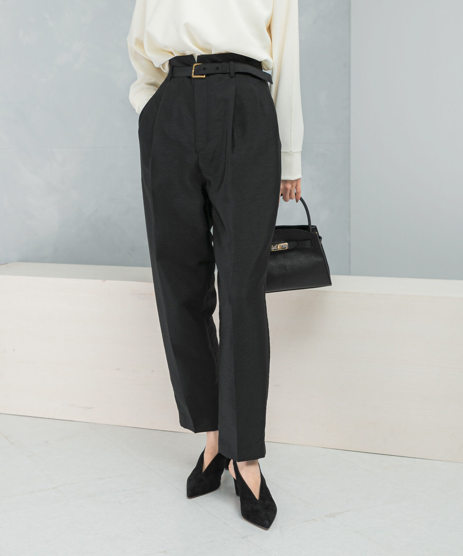 URBAN RESEARCH ROSSO「ハイウエストベルト付きテーパードパンツ」|その他|