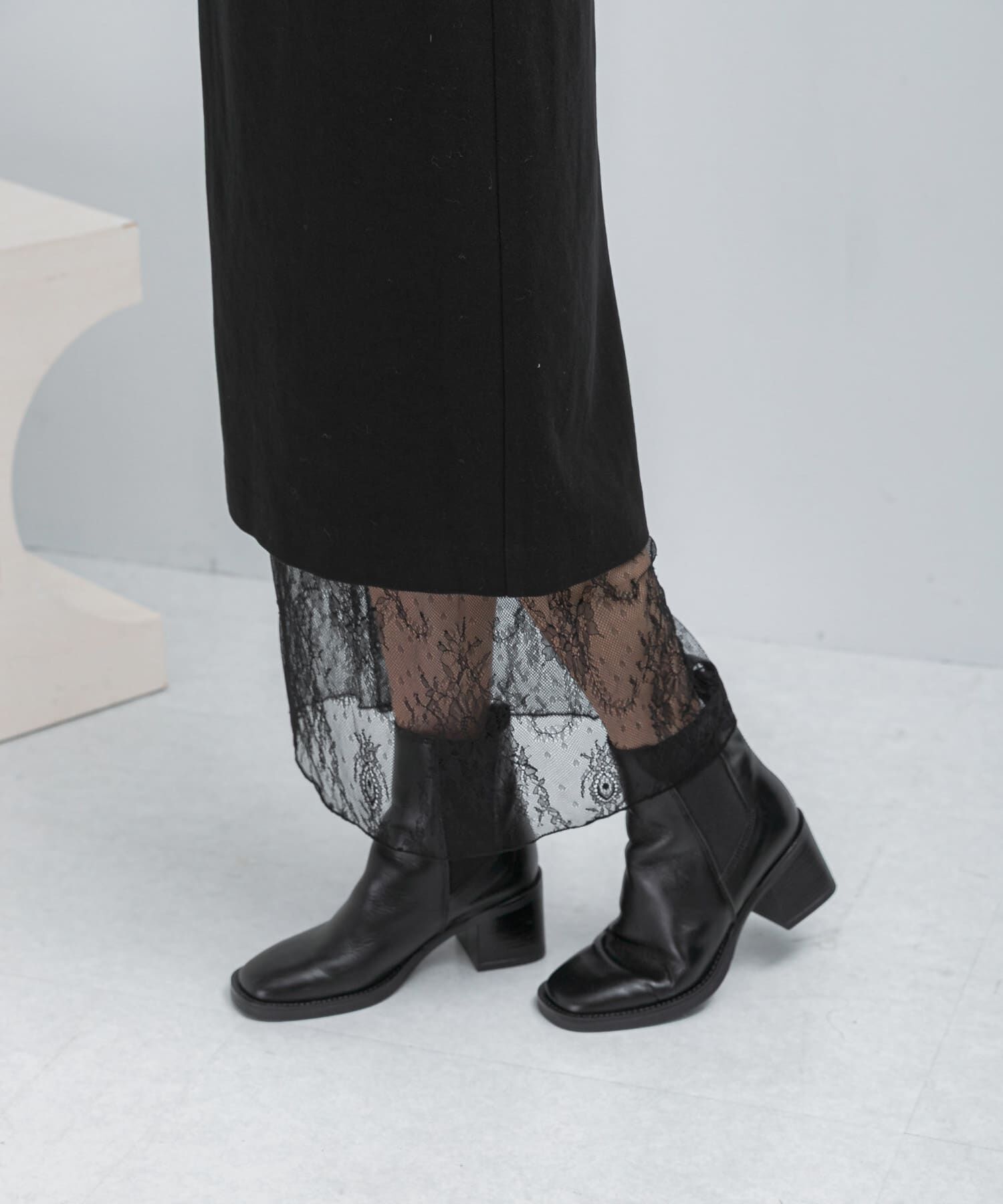 URBAN RESEARCH ROSSO「レースレイヤードミディスカート」|スカート|