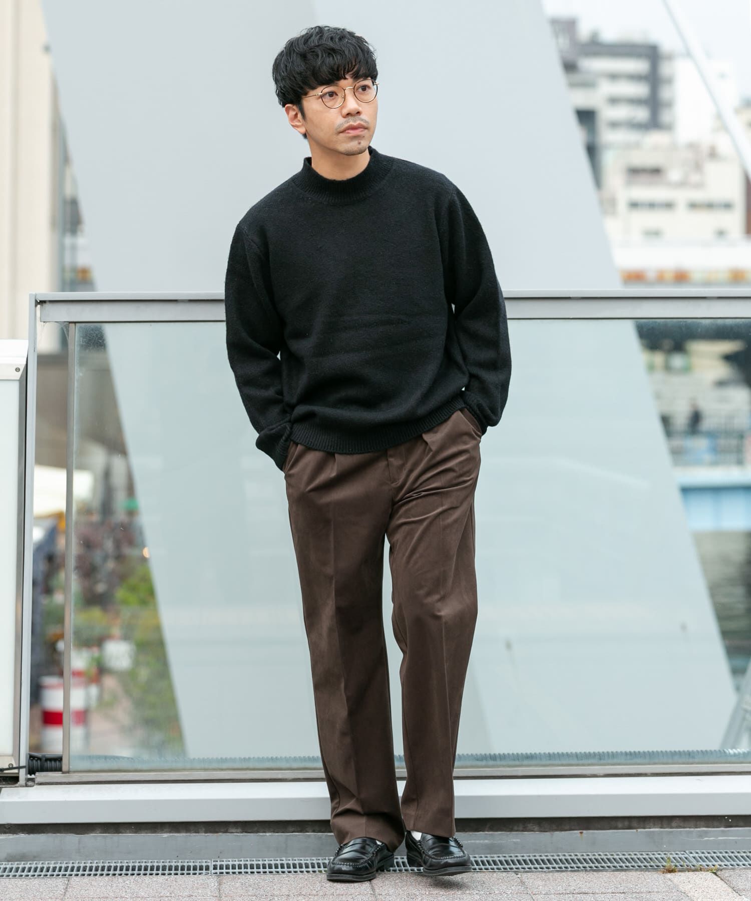 URBAN RESEARCH ROSSO「エアリーモックネックニット」|ニット・セーター|