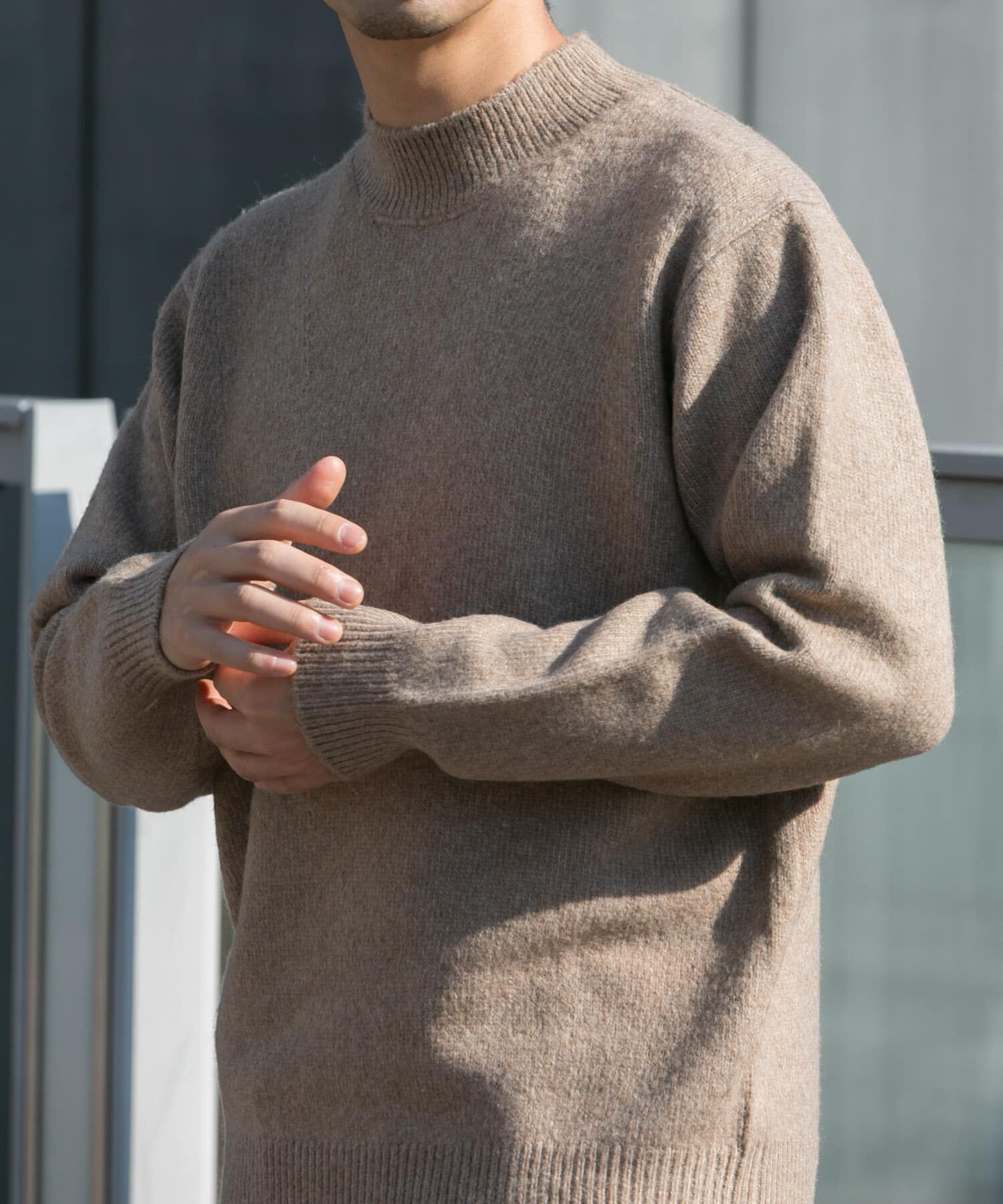 URBAN RESEARCH ROSSO「エアリーモックネックニット」|ニット・セーター|グレー系その他