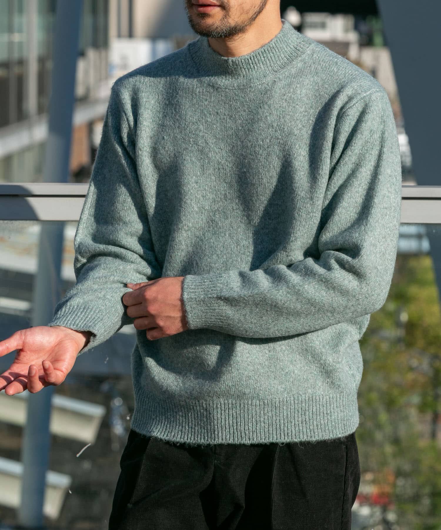 URBAN RESEARCH ROSSO「エアリーモックネックニット」|ニット・セーター|ミント