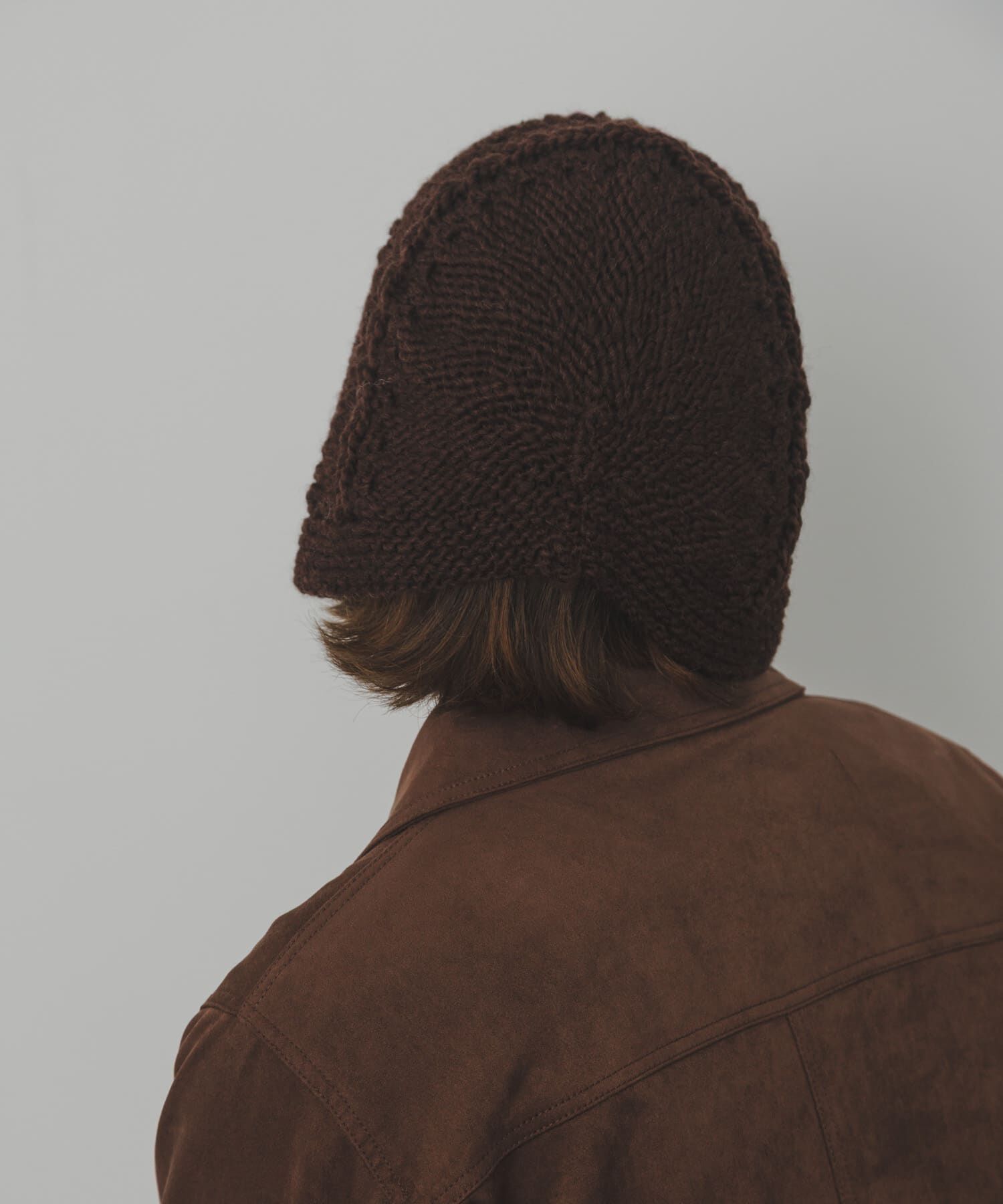 SMELLY「ケーブルアミボンネット」|ニット帽|