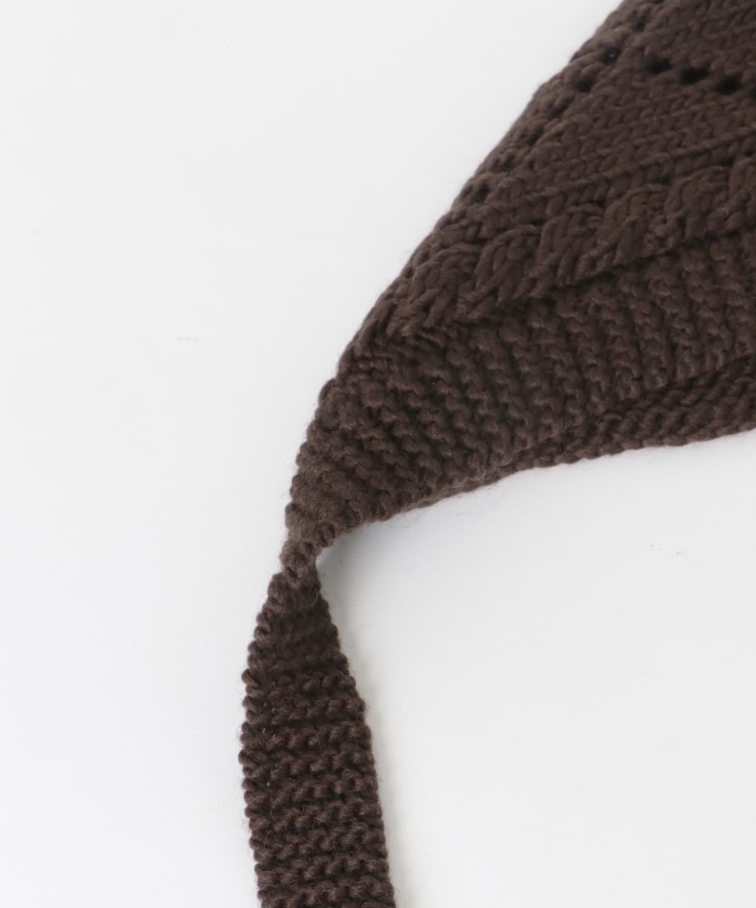 SMELLY「ケーブルアミボンネット」|ニット帽|