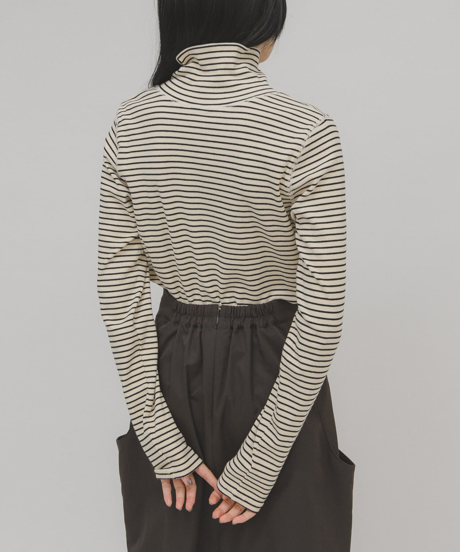  「タートルホックボーダートップス」|Tシャツ・カットソー|