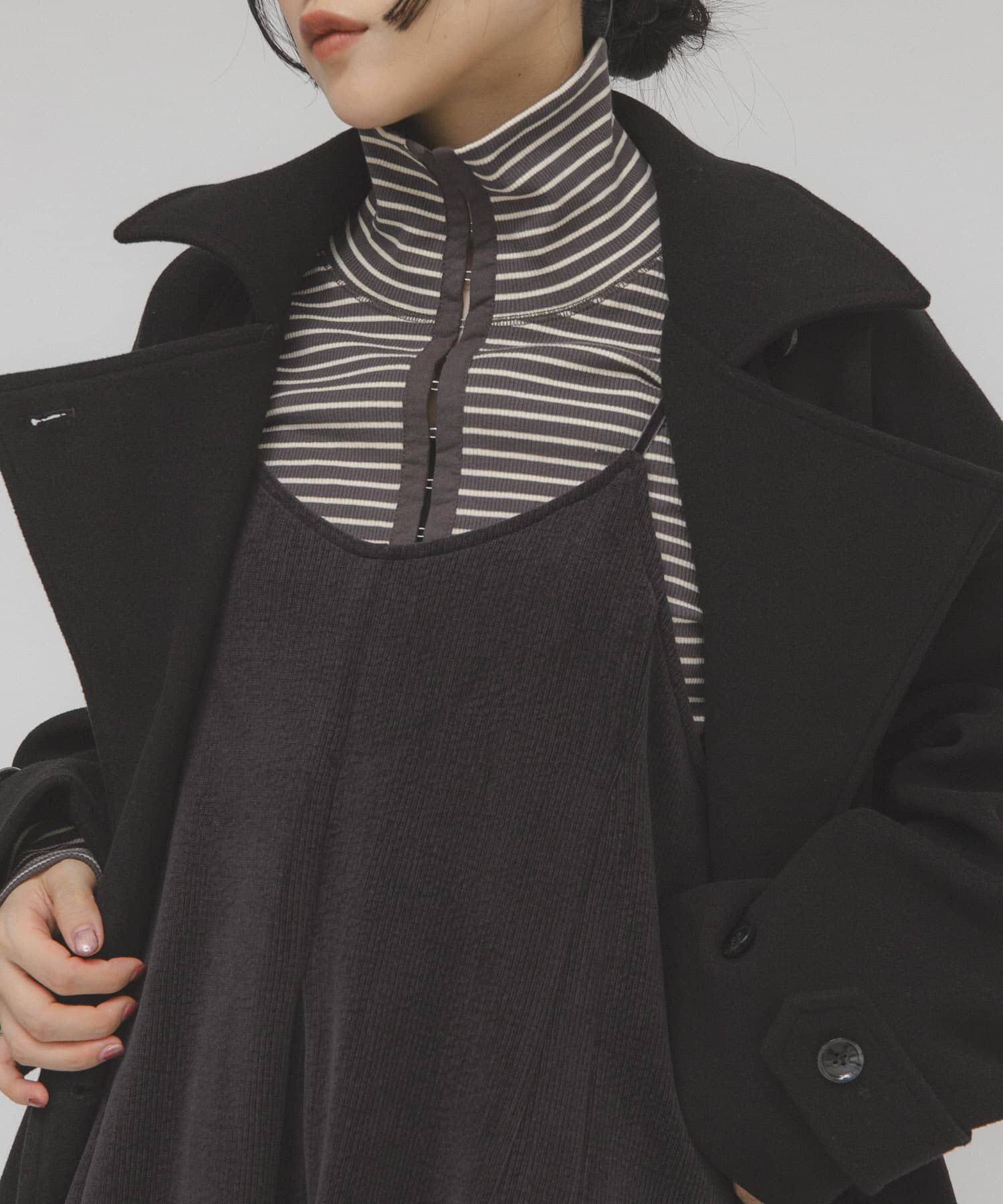  「タートルホックボーダートップス」|Tシャツ・カットソー|