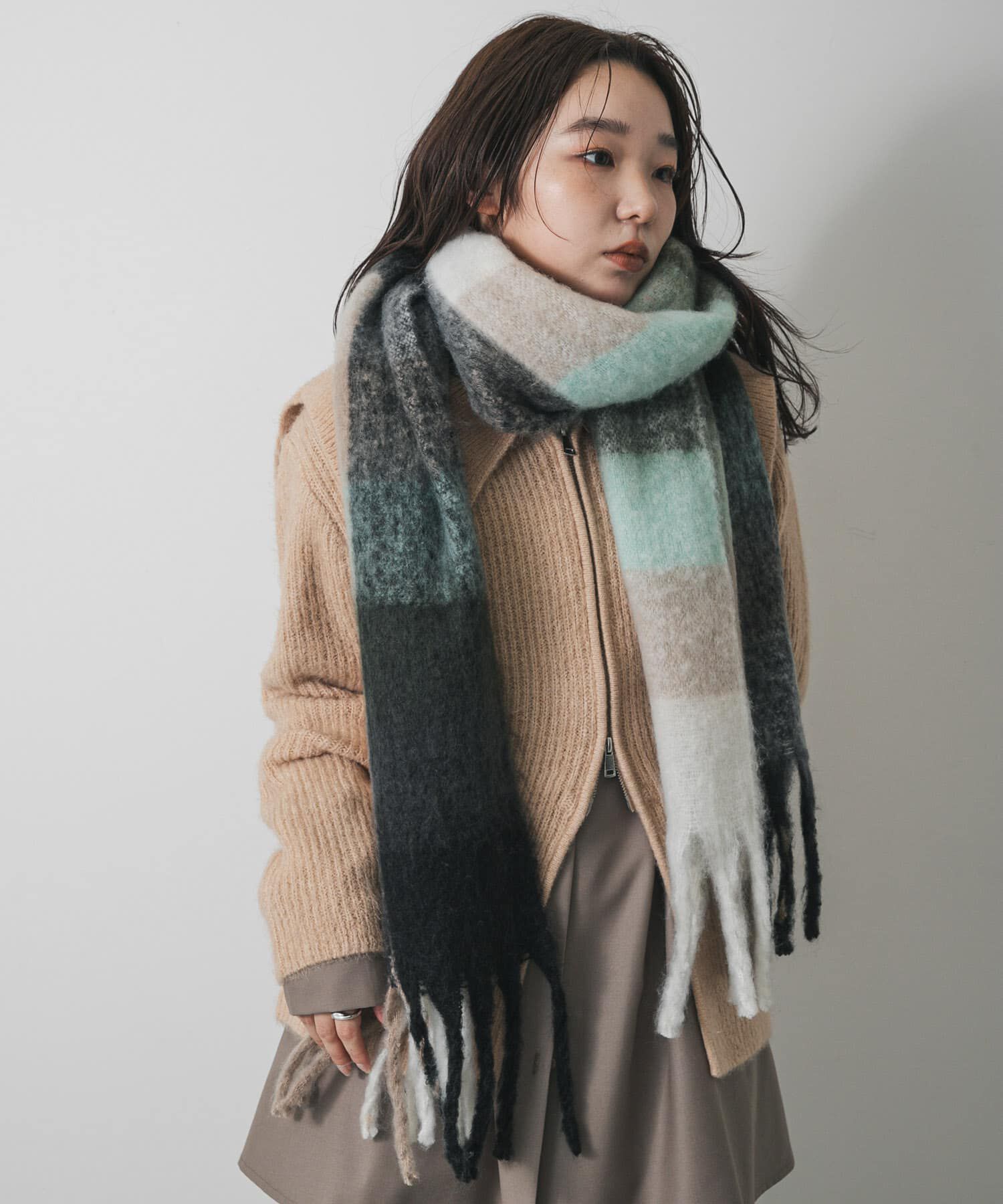 SENSE OF PLACE by URBAN RESEARCH「ボリュームチェックストール」|マフラー|