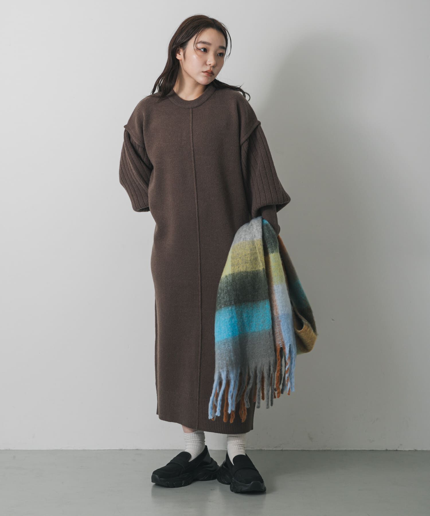 SENSE OF PLACE by URBAN RESEARCH「ボリュームチェックストール」|マフラー|