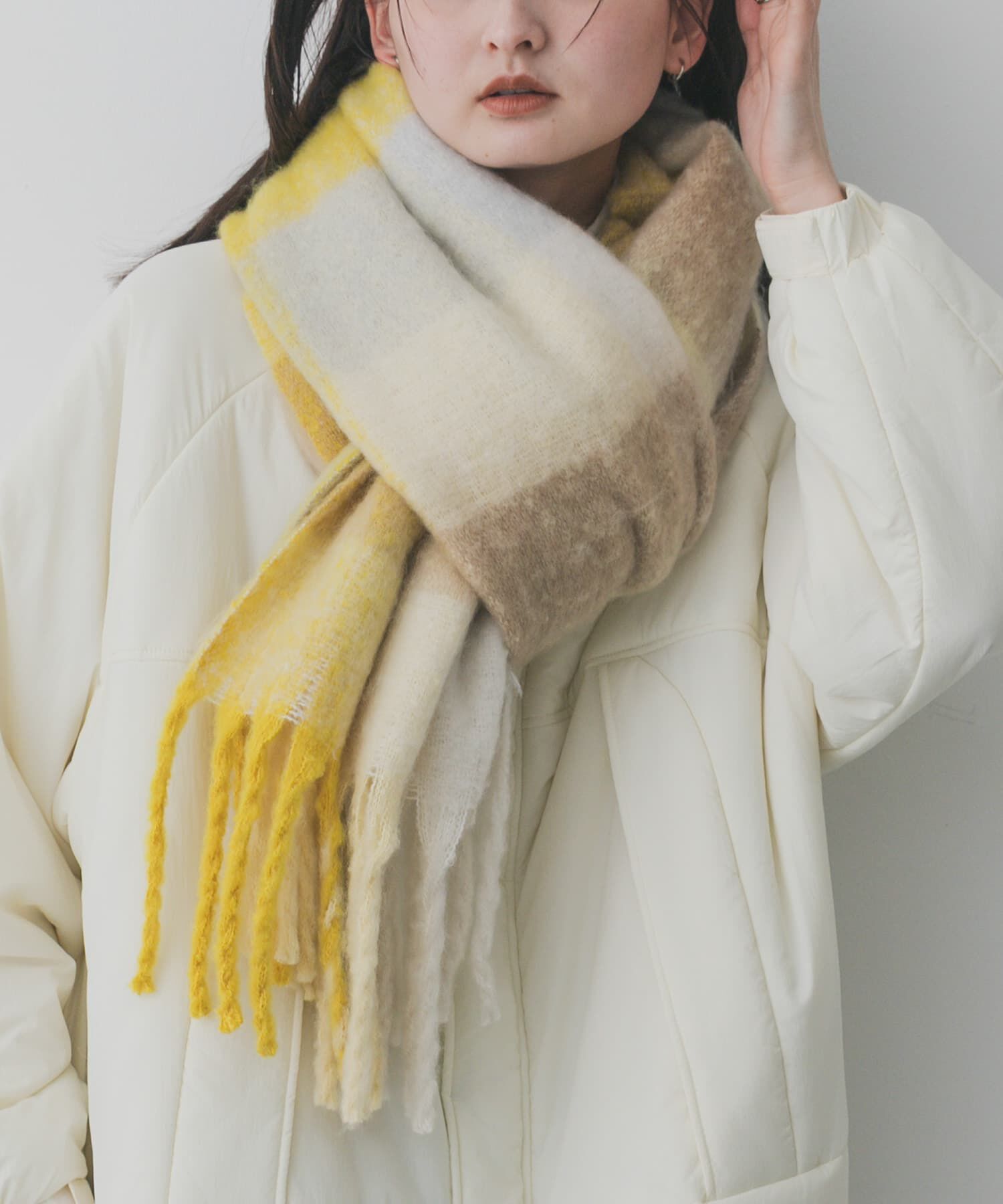 SENSE OF PLACE by URBAN RESEARCH「ボリュームチェックストール」|マフラー|