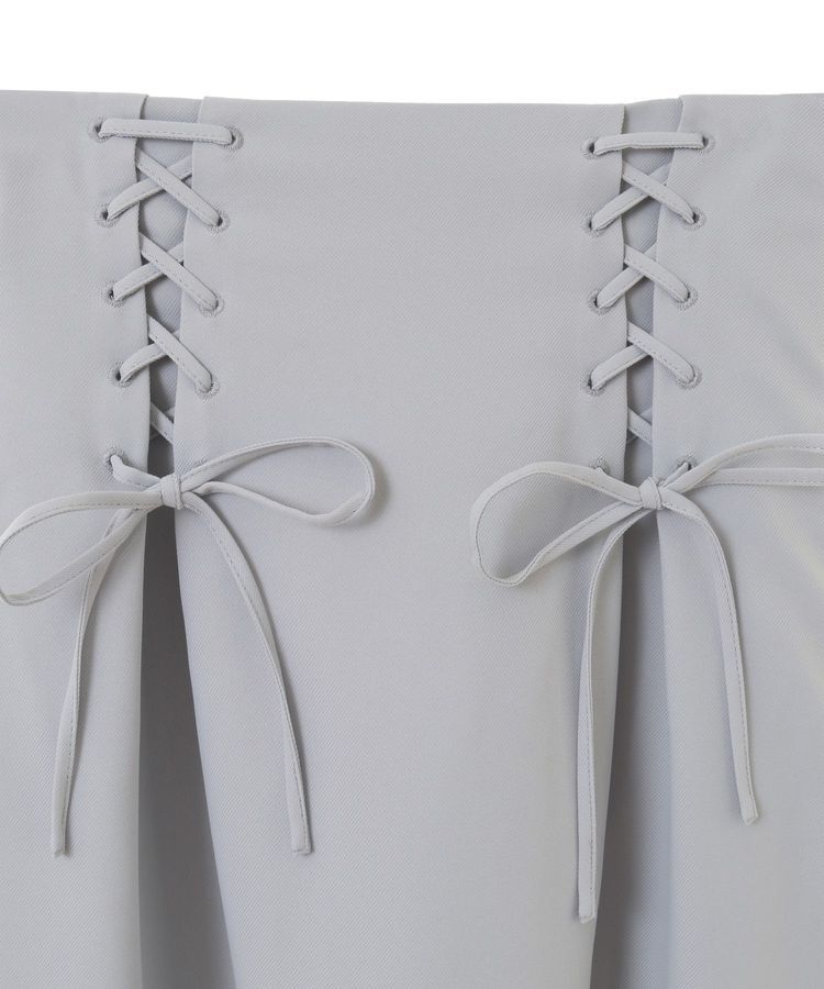 earth music&ecology「レースアップハイウエストスカート」|フレア|