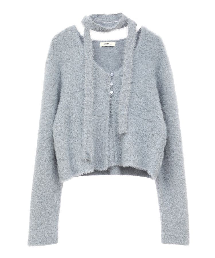 earth music&ecology「SET3点 フェザータイ付きアンサンブル」|カーディガン|