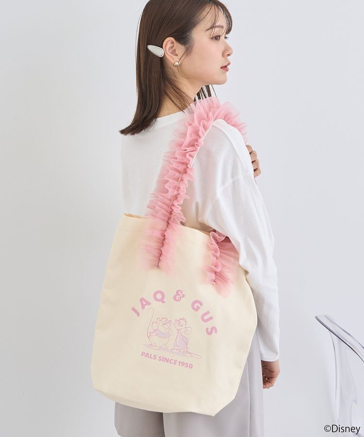 earth music&ecology「シンデレラ/チュールフリルトートバッグ」|トートバッグ|Ivory