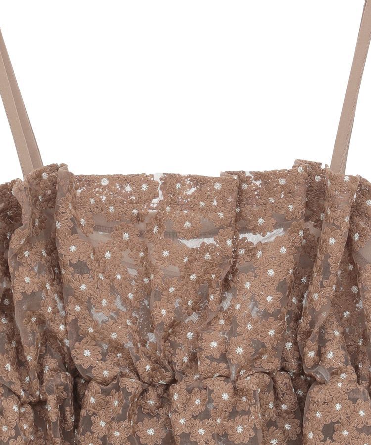 earth music&ecology「キラキラフラワー刺繍ビスチェ」|ベスト・ジレ|