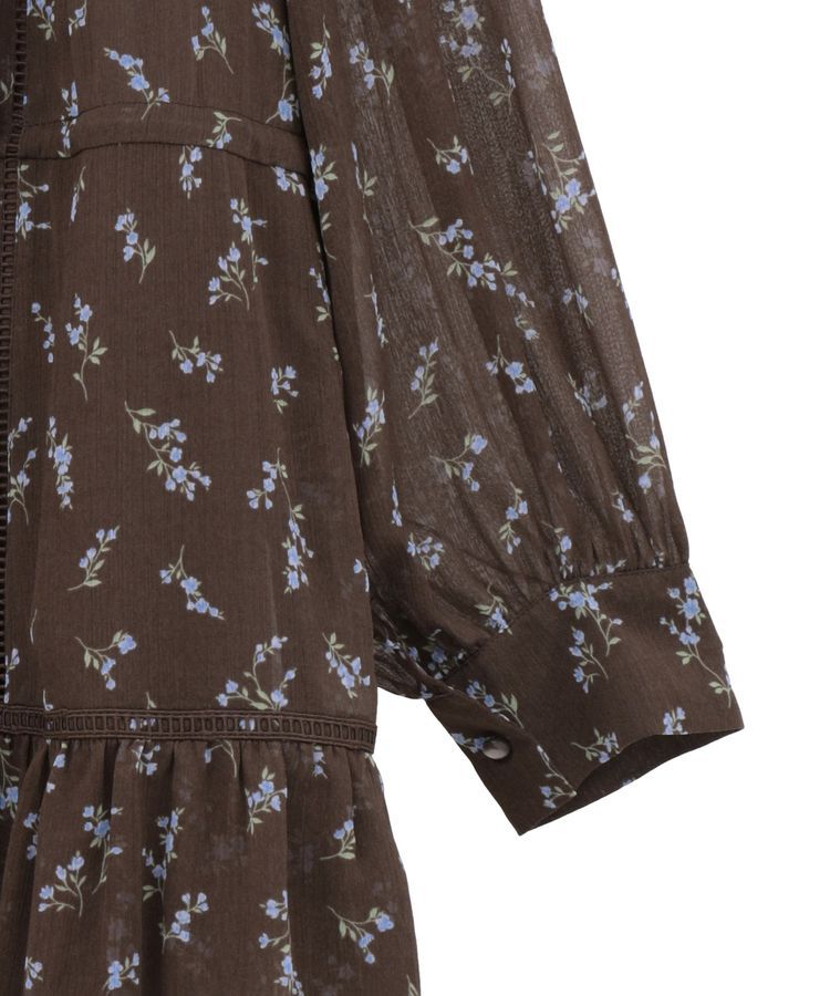 earth music&ecology「フラワー楊柳ティアードミニワンピース」|ワンピース|