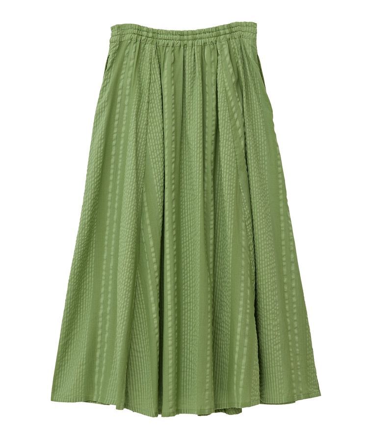 Green Parks「インド綿 シアーサッカーギャザースカート」|スカート|