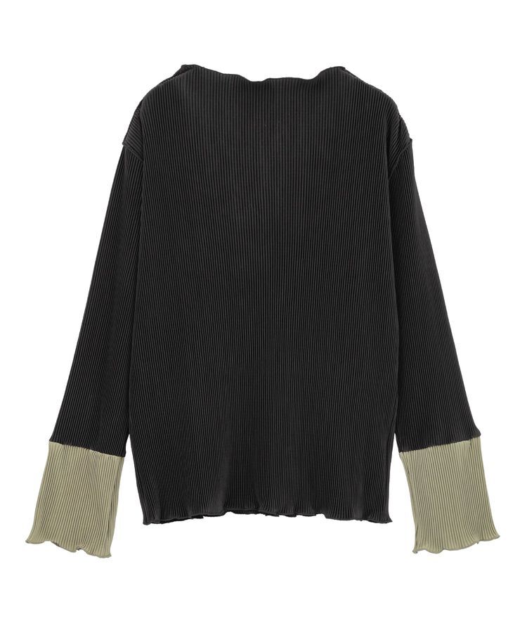 Green Parks「プリーツ袖配色プルオーバー」|Tシャツ・カットソー|