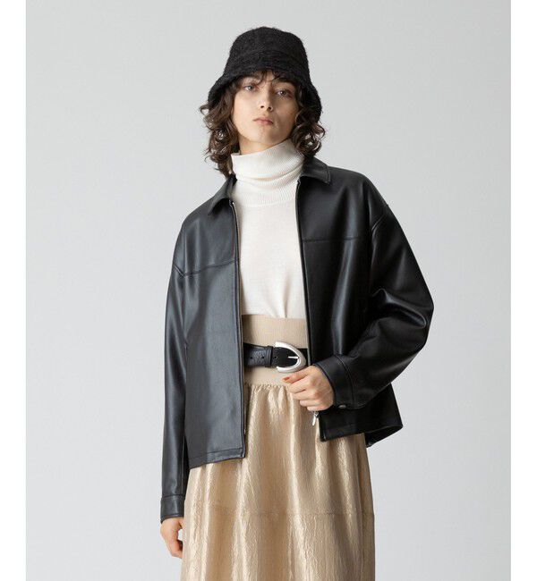 allureville「フェイクレザーステンカラーブルゾン」|その他|