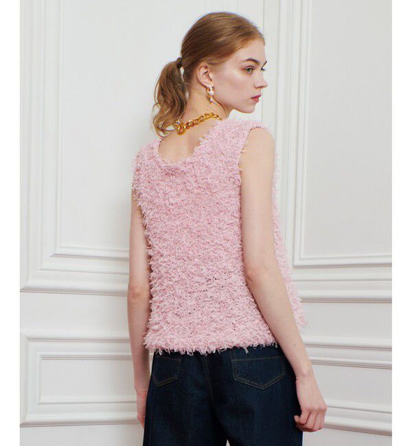 LOULOU WILLOUGHBY「【LOULOU WILLOUGHBY】リボンシャギープルオーバー」|ニット・セーター|