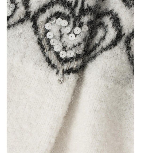 LOULOU WILLOUGHBY「【LOULOU WILLOUGHBY】ハートJQニットブルゾン」|ブルゾン・スタジャン|