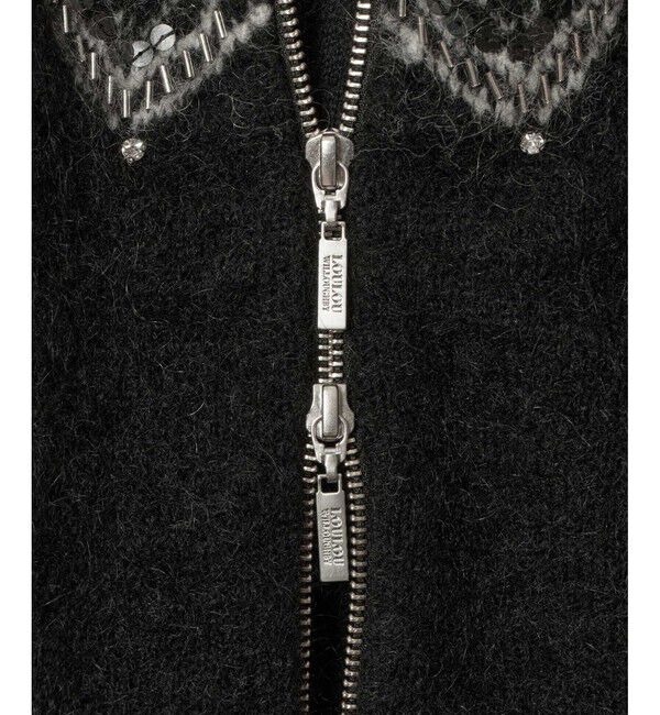 LOULOU WILLOUGHBY「【LOULOU WILLOUGHBY】ハートJQニットブルゾン」|ブルゾン・スタジャン|